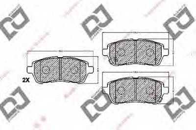 DJ PARTS bp1437 -  Комплект тормозных колодок, дисковый тормоз